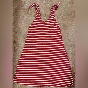The Gap Coral and White Striped Woman’s Dress - like new